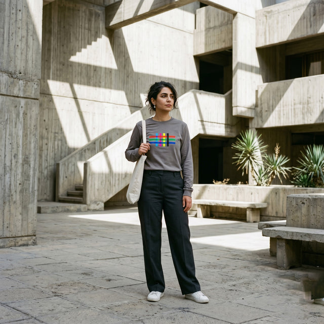 Halftone Convergence | No. 418, Unisex Long Sleeve T-Shirt