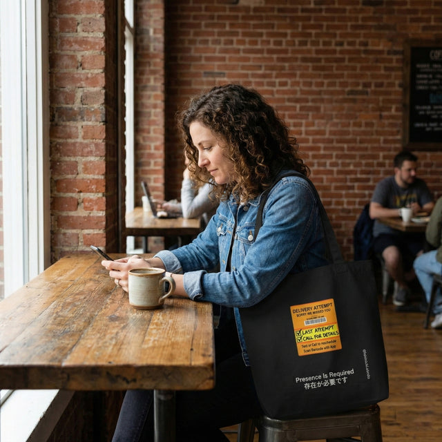 Woman sitting at a wooden table in a cafe, using a laptop with a coffee mug.