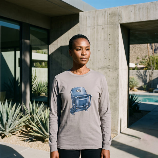 Reserved Blue | No. 487, Unisex Long Sleeve T-Shirt