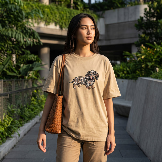 Spotted Dachshund | No. 539, Oversized T-Shirt