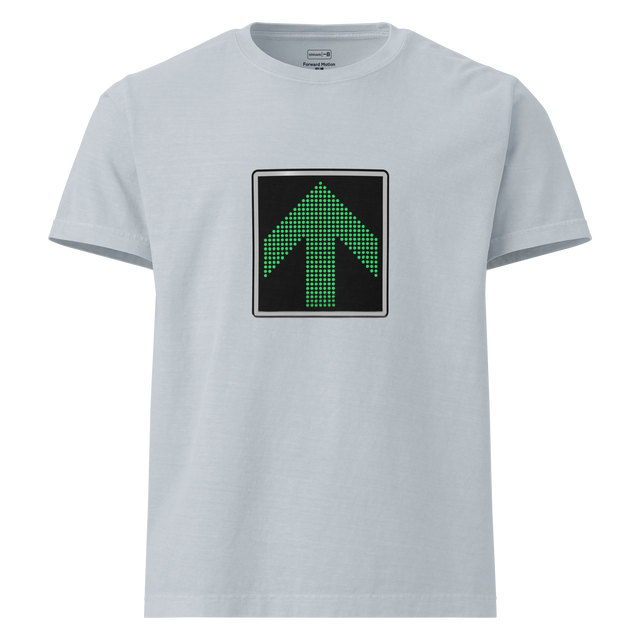 Illustration of Tokyo subway turnstile green arrow on an Oversize T-Shirt