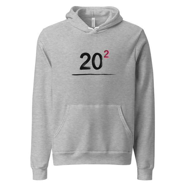 Minimalist brush stroke equation for 400 featured on a heavy-weight Pullover Hoodie.