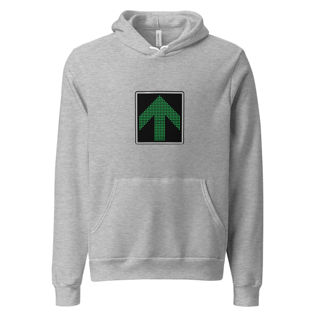 Illustration of Tokyo subway turnstile green arrow on a Pullover Hoodie