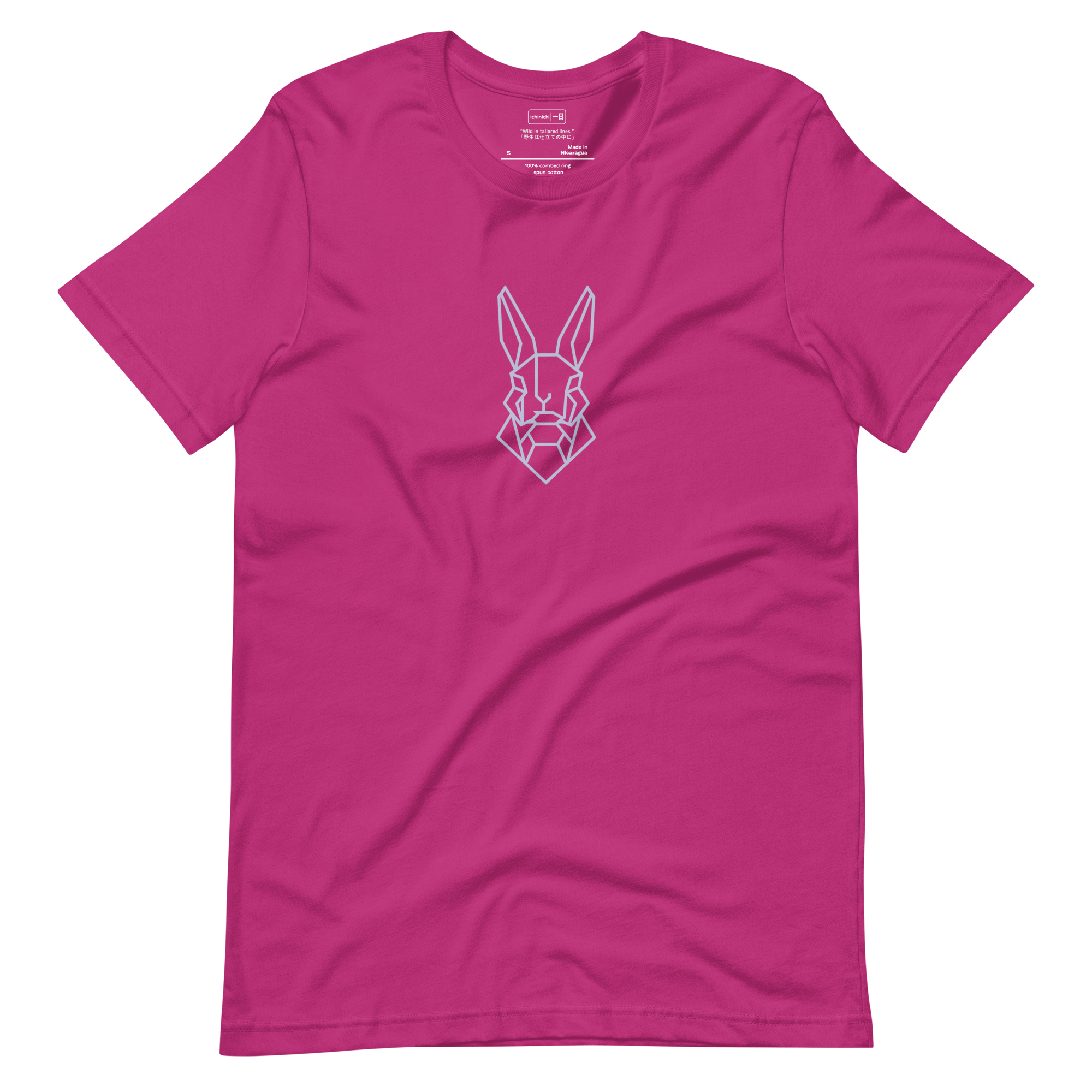 Product Geometric rabbit illustration styled like a suit with sharp lines