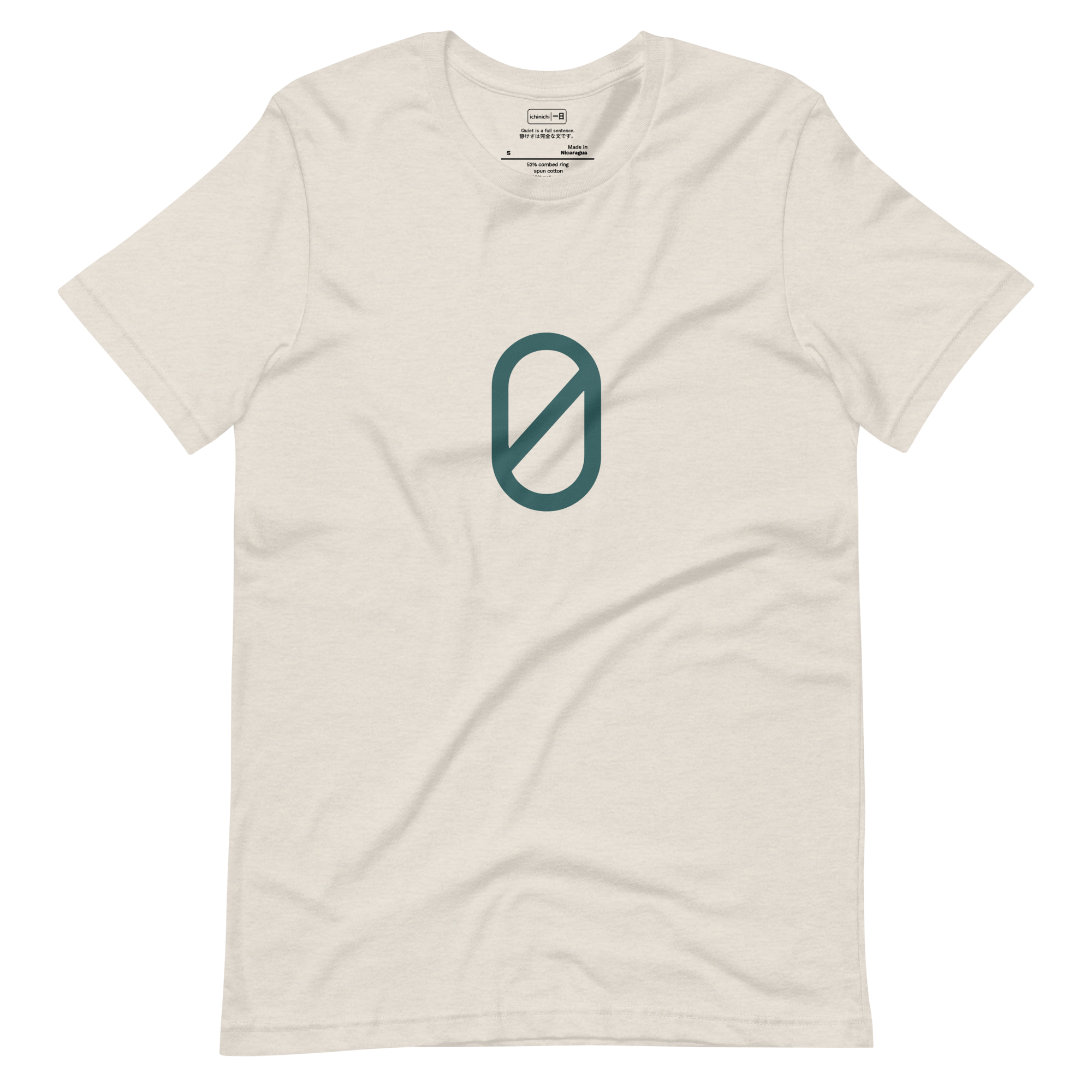 Minimal “Do Not Disturb” icon graphic on t-shirt in abstract minimalist style