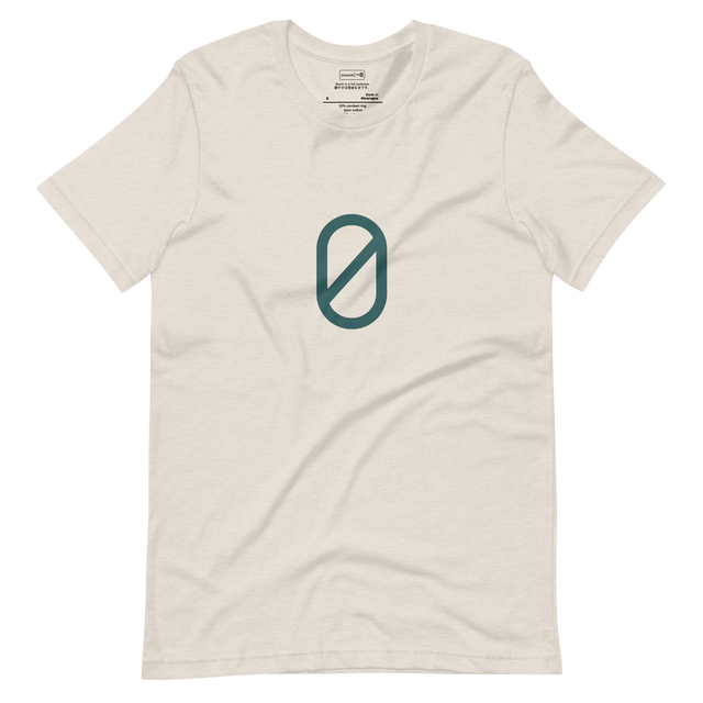 Minimal “Do Not Disturb” icon graphic on t-shirt in abstract minimalist style