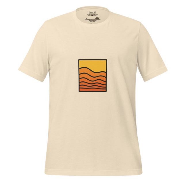 Minimal abstract lines warped and shimmering to resemble heat distortion.