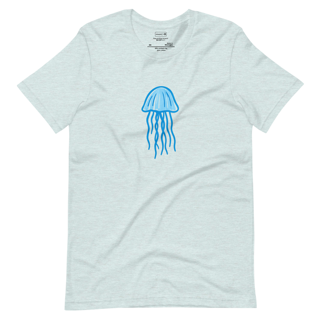 Marker sketch of a drifting jellyfish in minimalist style