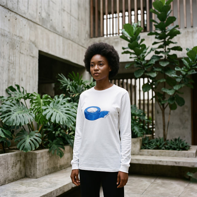 Cinta azul | N.º 495, Camiseta unisex de manga larga