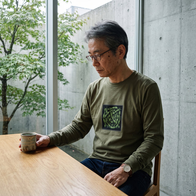枝豆ボウル | No. 556、ユニセックス長袖Tシャツ