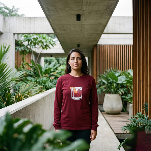Negroni on the Rocks | No. 489, Unisex Long Sleeve T-Shirt
