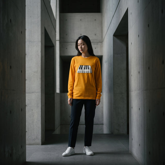 Teclas de piano | N.º 524, camiseta unisex de manga larga