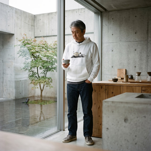Quiet Routine | No. 555, Unisex Pullover Hoodie