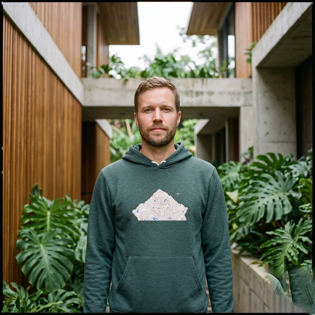 Sepia Terrain | No. 488, Unisex Pullover Hoodie