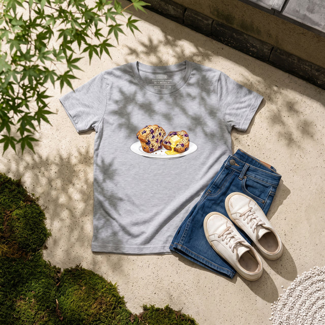 半分に切ったマフィン | No. 562, ユースTシャツ
