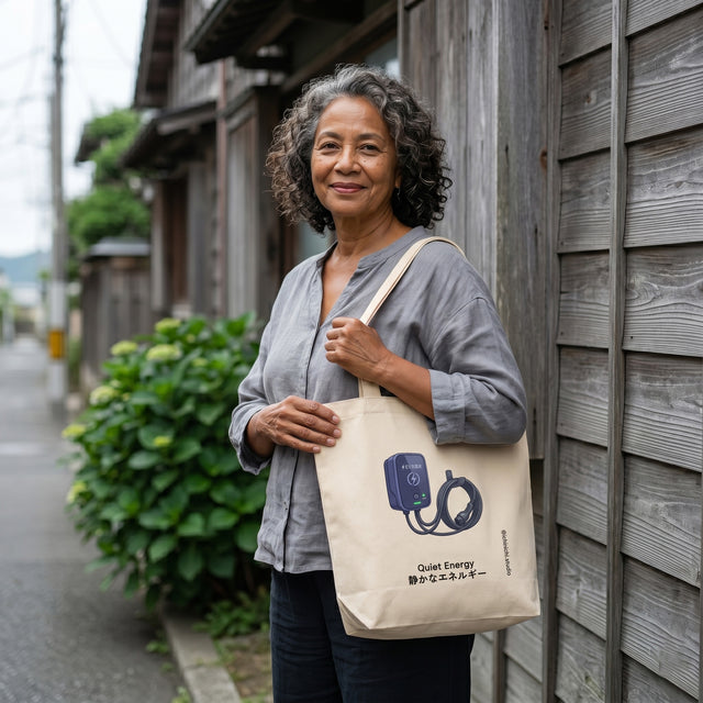 Woman holding a tote bag