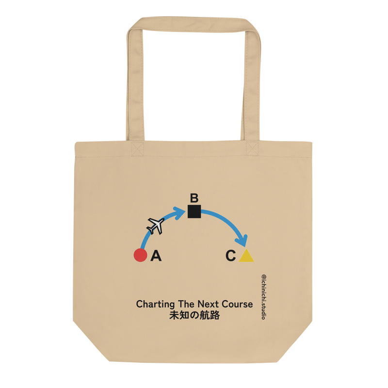Minimalist illustration of a connected flight path or network nodes, Tote Bag.