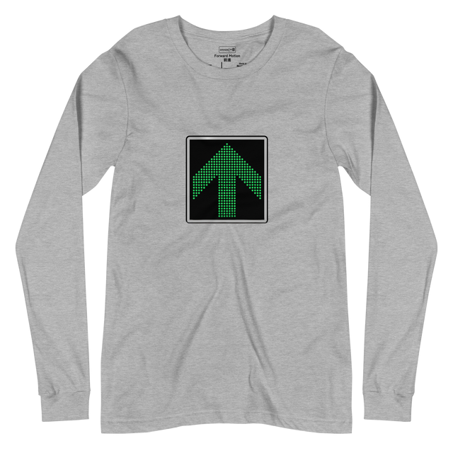 Illustration of Tokyo subway turnstile green arrow on a Long Sleeve T-Shirt