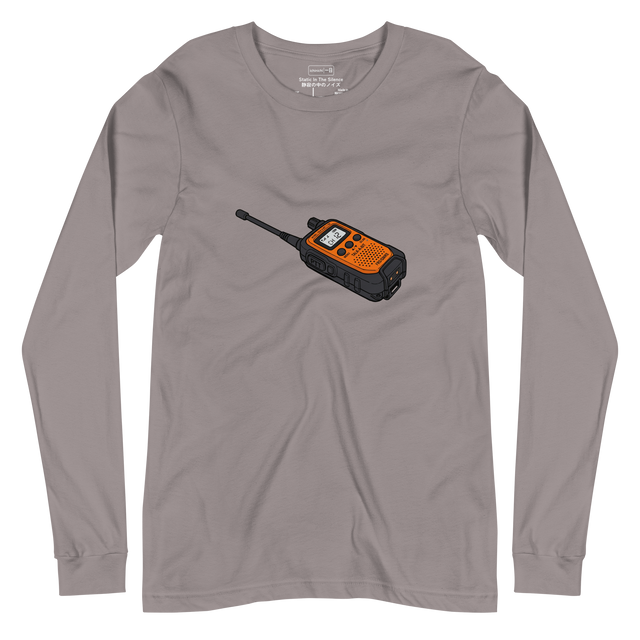 Moderately simple marker illustration of a single walkie-talkie with a long antenna on a Long Sleeve T-Shirt