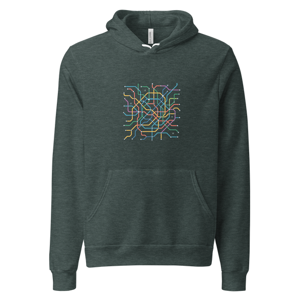 Metro Map Pullover Hoodie – Forest Green – Lifestyle Video