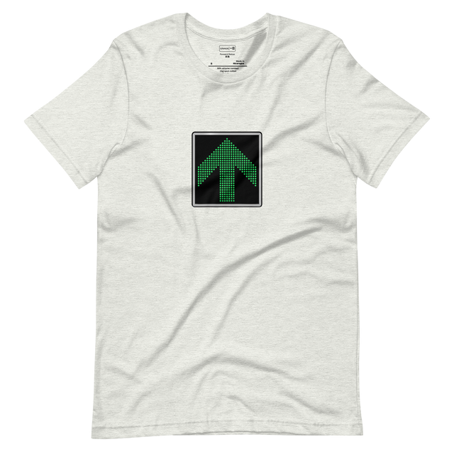 Illustration of Tokyo subway turnstile green arrow on a Short Sleeve T-Shirt
