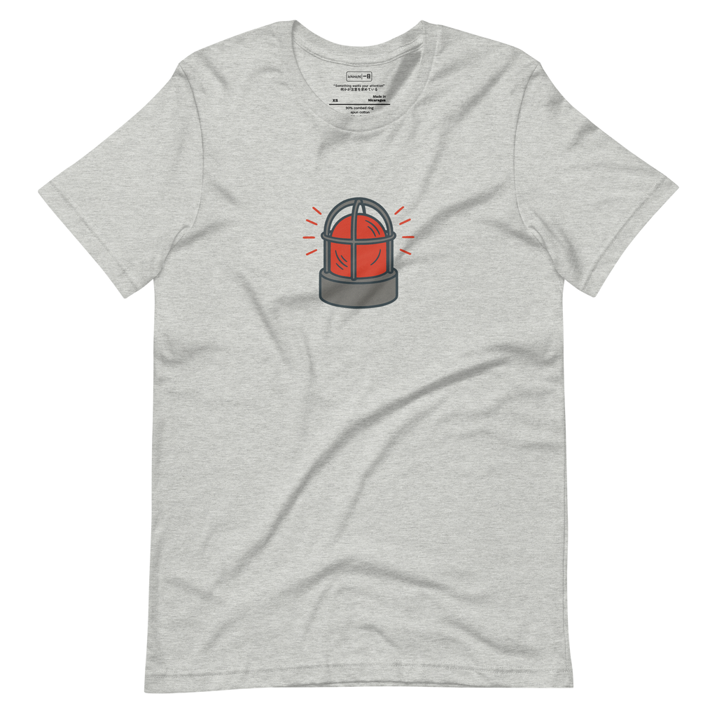 Flashing Red #117 - Minimal red circle with motion lines symbolizing alerts and emotional pause moments