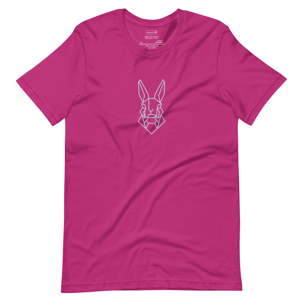 Product Geometric rabbit illustration styled like a suit with sharp lines
