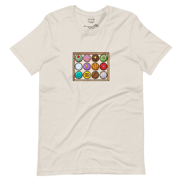 Pastry Box Graphic Tee – Heather Dust – Venice Beach Lifestyle