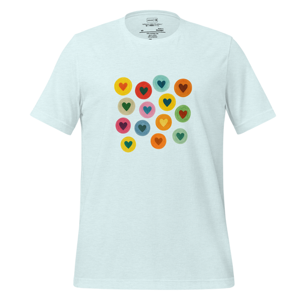 Heart Grid – Heather Ice Blue T-Shirt – Lifestyle Video