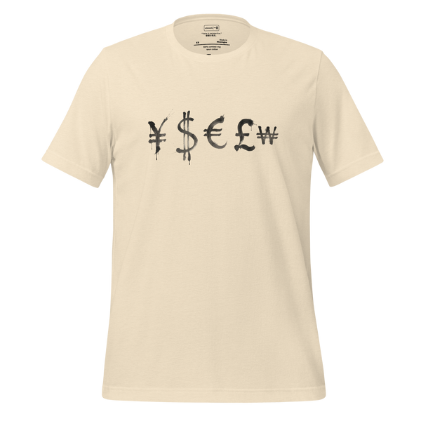 Currency Symbols 223 – Unisex T-Shirt – Lifestyle Video
