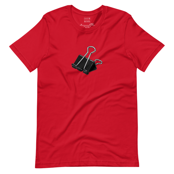 Large Binder Clip No. 480 Unisex T-Shirt Lifestyle Video