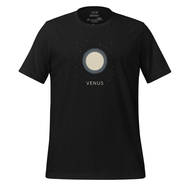 Venus #105 - Minimalist Venus planet with luminous glow against sparse night sky for stargazers