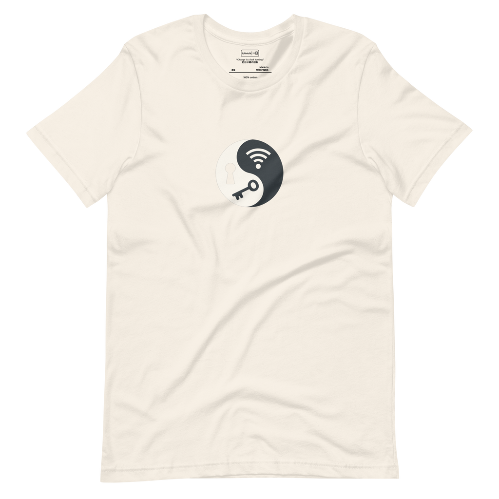 Lockshift #122 - Yin-yang design combining traditional keyhole with digital Wi-Fi lock signal